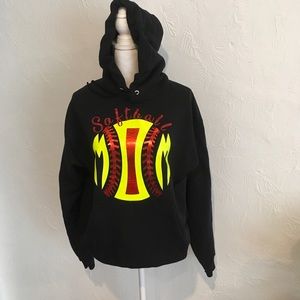 Women’s softball mom hoodie